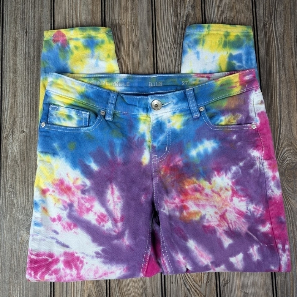 Ana tie-dye Capri denim pants size 27/4 - Picture 11 of 14